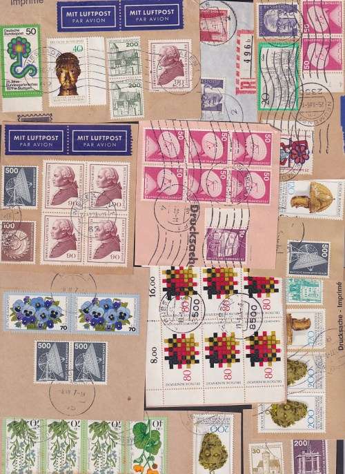 GERMANY - a few hundred used stamps, good value lot (6 scans)